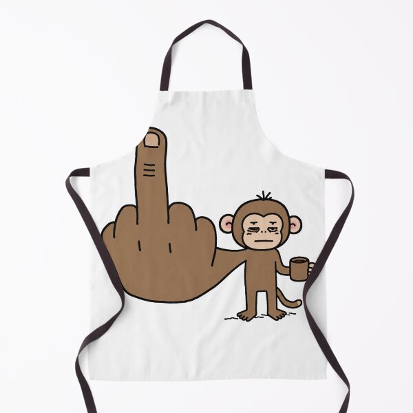 Item preview, Funny Monkey Coffee Middle Finger Meme designed and sold by MonkiFlipp.