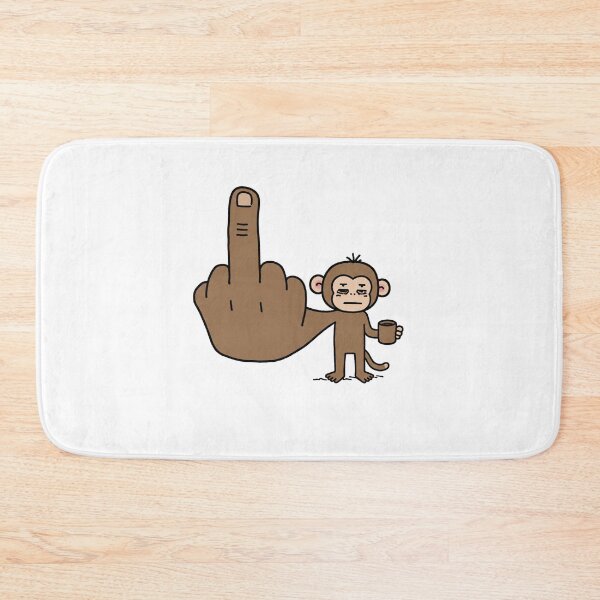 Item preview, Funny Monkey Coffee Middle Finger Meme designed and sold by MonkiFlipp.