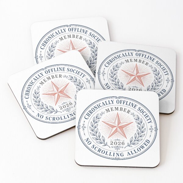 Item preview, Chronically Offline Society Member Vintage Seal designed and sold by Art&Fun.