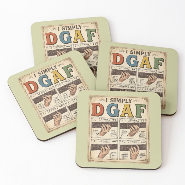 Item preview, I Simply DGAF Guitar Chords Musician Humor designed and sold by Flirt-Teez.