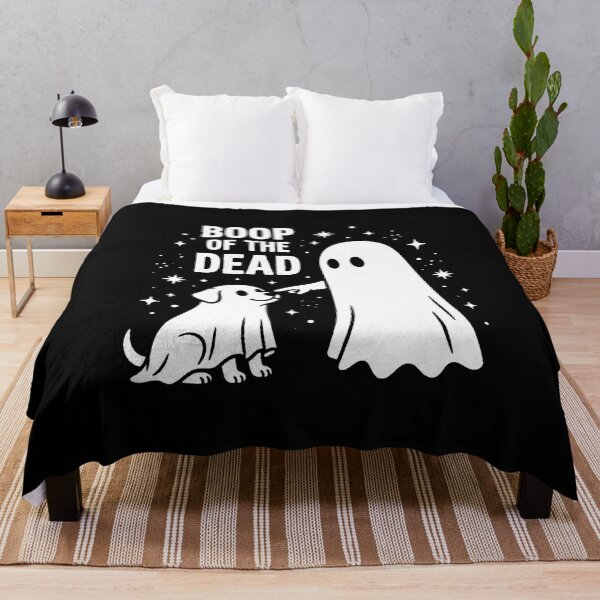 Item preview, Boo-P of the dead Funny Halloween Ghost Dog Booping Nose Design designed and sold by w66aboo.