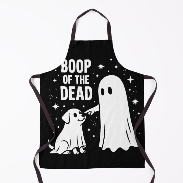 Item preview, Boo-P of the dead Funny Halloween Ghost Dog Booping Nose Design designed and sold by w66aboo.