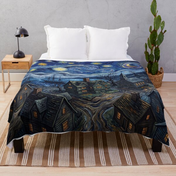 Item preview, Salem Massachusetts Starry Night Historical Landscape designed and sold by Bad-Decisions-Designs.