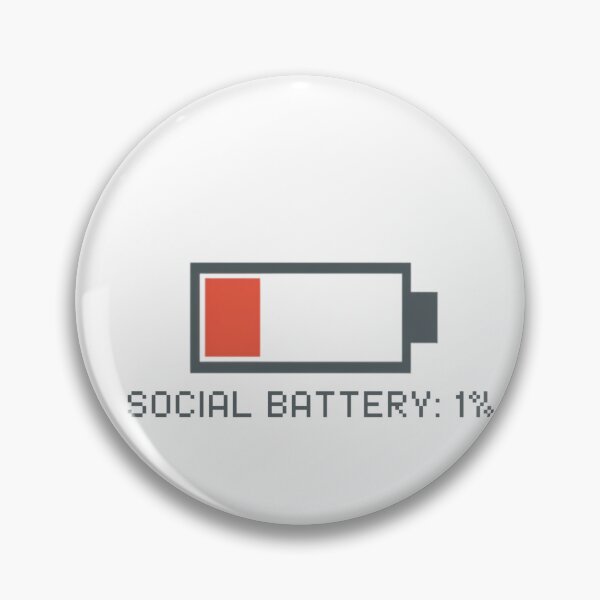 Item preview, Social Battery 1 Percent Pixel Art Introvert Humor Graphic designed and sold by DecibelDecor034.