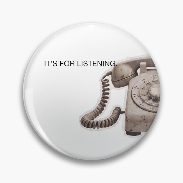 Item preview, Vintage Rotary Telephone with It's for Listening Typography designed and sold by mackartist.