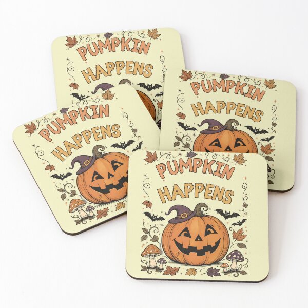 Item preview, Pumpkin Happens – Funny Halloween Pumpkin Vintage Folk Art designed and sold by inkaylindesign.