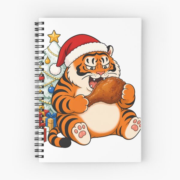 Item preview, Chubby Tiger Santa Hat Christmas Turkey designed and sold by aigcx.