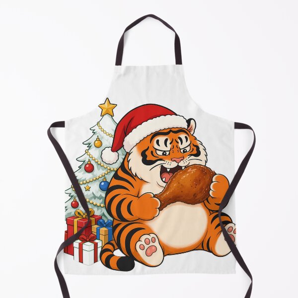 Item preview, Chubby Tiger Santa Hat Christmas Turkey designed and sold by aigcx.