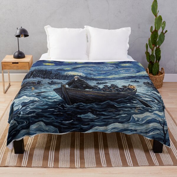 Item preview, Washington Crossing the Delaware Starry Night Landscape designed and sold by Bad-Decisions-Designs.