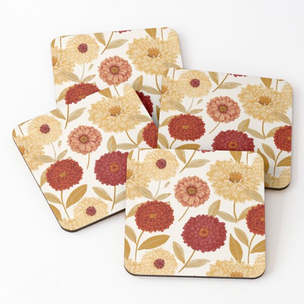 Item preview, Edgy Zinnia Print  - Birth Flower Pattern - Bridal Shower Gifts designed and sold by RoyalStarsPatts.