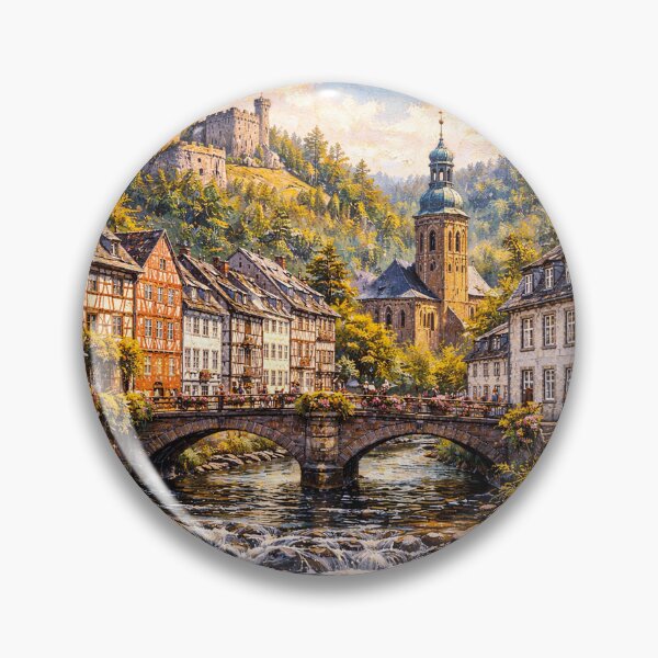 Item preview, A painting of Monschau, Germany – A Beautiful town in Europe. designed and sold by GalleryKauffeld.