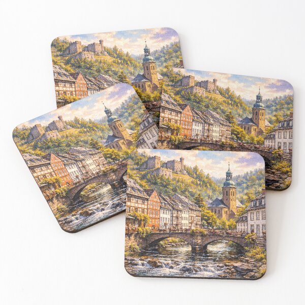 Item preview, A painting of Monschau, Germany – A Beautiful town in Europe. designed and sold by GalleryKauffeld.