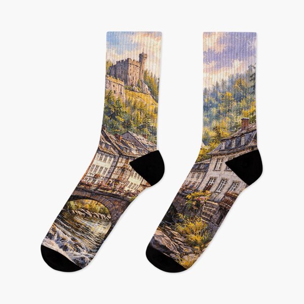 Item preview, A painting of Monschau, Germany – A Beautiful town in Europe. designed and sold by GalleryKauffeld.