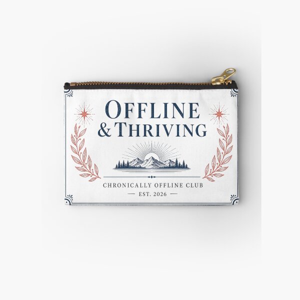 Item preview, Offline and Thriving Vintage Badge Typography designed and sold by Art&Fun.