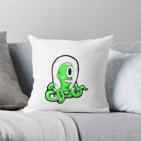 Alien in a Jar Throw Pillow