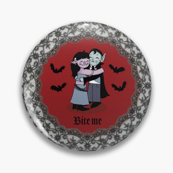 Item preview, Hugging Vampire Couple BITE ME designed and sold by printedbynaomi.
