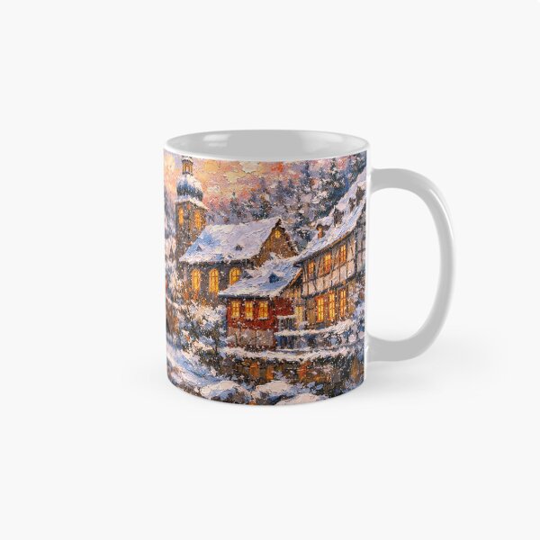 Item preview, Monschau in Germany painting – a winter scene in this beautiful European place. designed and sold by GalleryKauffeld.