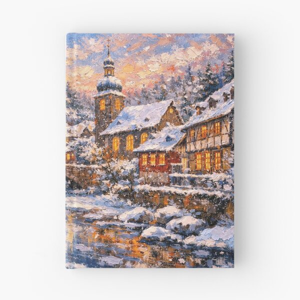 Item preview, Monschau in Germany painting – a winter scene in this beautiful European place. designed and sold by GalleryKauffeld.