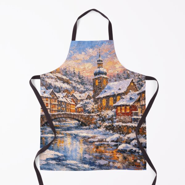 Item preview, Monschau in Germany painting – a winter scene in this beautiful European place. designed and sold by GalleryKauffeld.