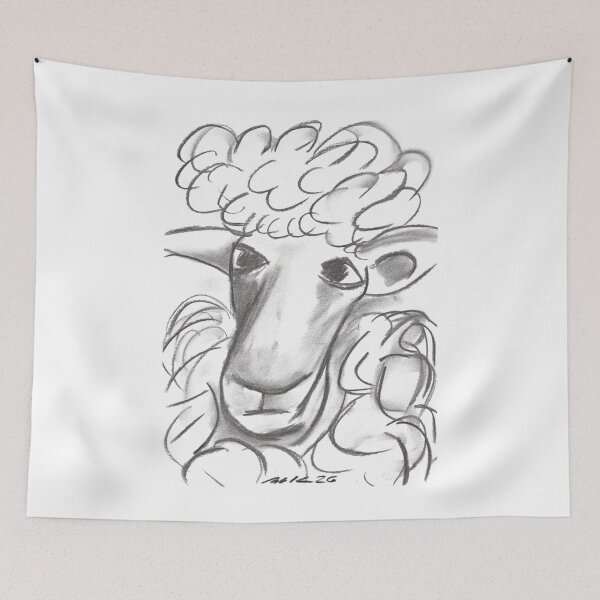 Item preview, Sheep with Mini Plie, Charcoal designed and sold by Anke‘s Bazaar.