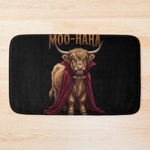 Item preview, Moo-Haha Vampire Highland Cow - Funny Halloween Design designed and sold by w66aboo.