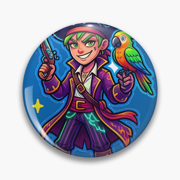 Item preview, Cool Cartoon Badass Pirate Boy with Parrot designed and sold by Freestyle Prints.