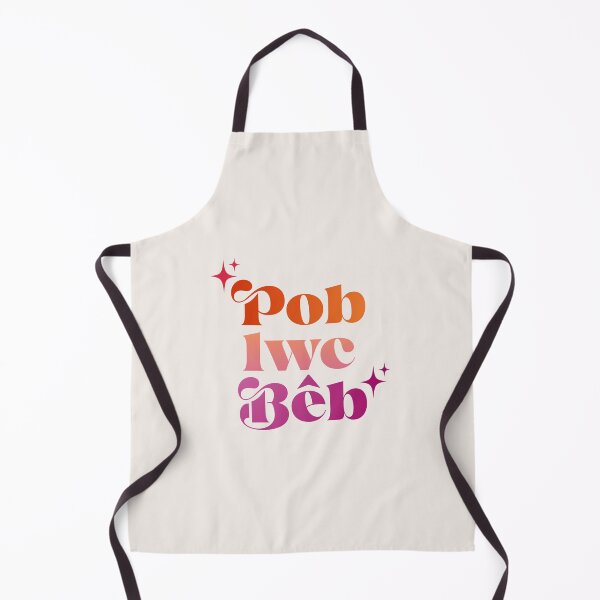 Item preview, Pob lwc bêb (good luck babe) welsh language typography (lesbian colours) designed and sold by QuillPrints.