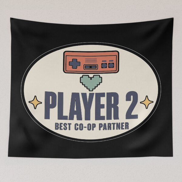 Item preview, Player 2 - Best Co-op Partner Gamer Couple Shirt designed and sold by Art&Fun.