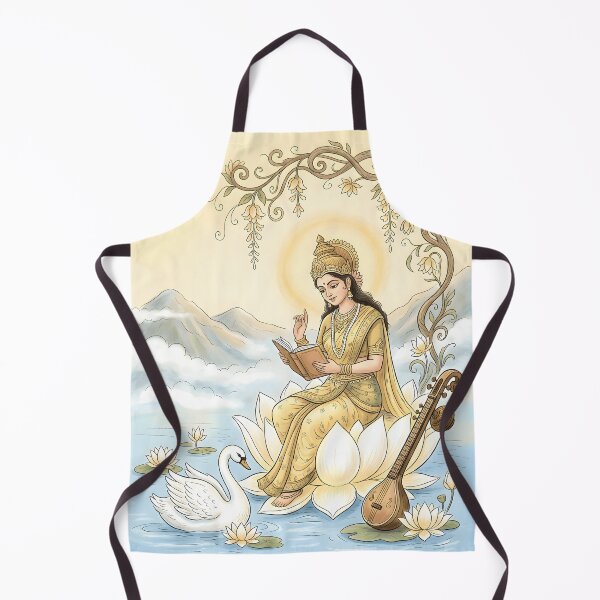 Item preview, Goddess Saraswati Lotus Spiritual Art designed and sold by hutofdesigns.