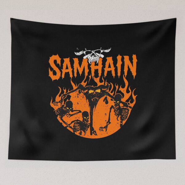 Item preview, Samhain Band Fiery Skeletons Demon -58 designed and sold by ChevalierIzyy.