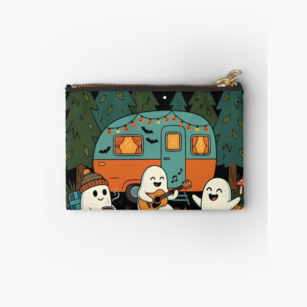 Item preview, Ghost Camping Under Full Moon - Spooky Halloween Campfire  designed and sold by w66aboo.