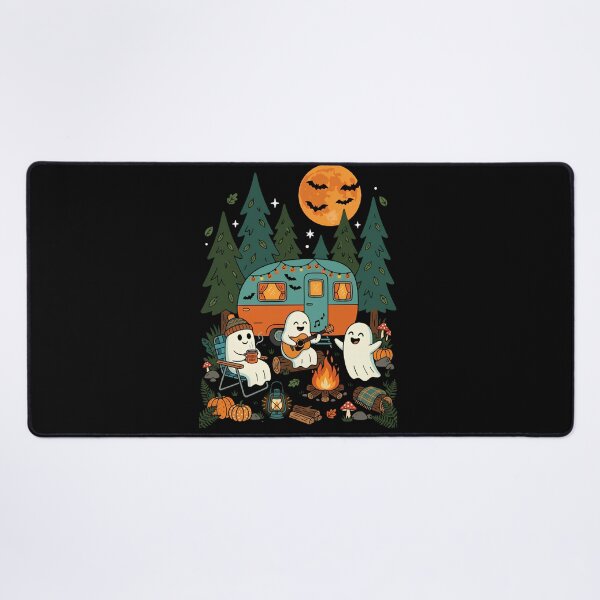 Item preview, Ghost Camping Under Full Moon - Spooky Halloween Campfire  designed and sold by w66aboo.