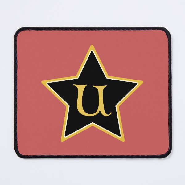 Item preview, Star Monogram U Gold Black designed and sold by Jeallan Designs.