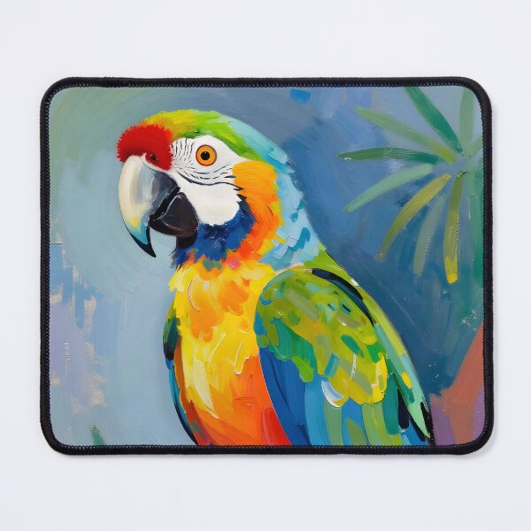 Item preview, Colorful expressive parrot in bold brushstrokes designed and sold by Ponted.