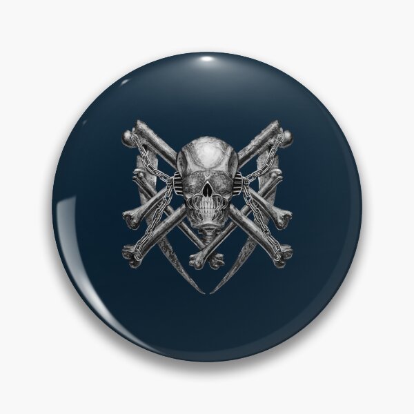 Item preview, Silver Crossed Skeleton Crest designed and sold by atzirivereen.