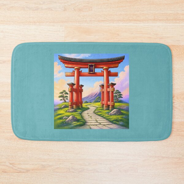 Item preview, Japanese Torii Gate and Mount Fuji Anime Landscape designed and sold by DOMANGA.
