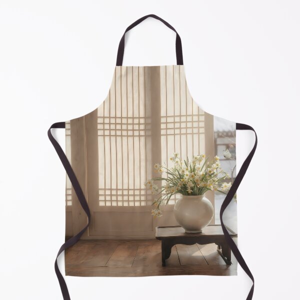 Item preview, January Narcissus in a Moon Jar: Modern Korean Minhwa Aesthetic designed and sold by SOOstudio73.