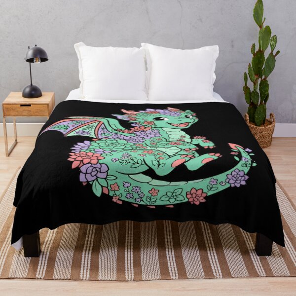Item preview, Cute Floral Succulent Dragon Fantasy Cute Animal Art designed and sold by DailySparks.