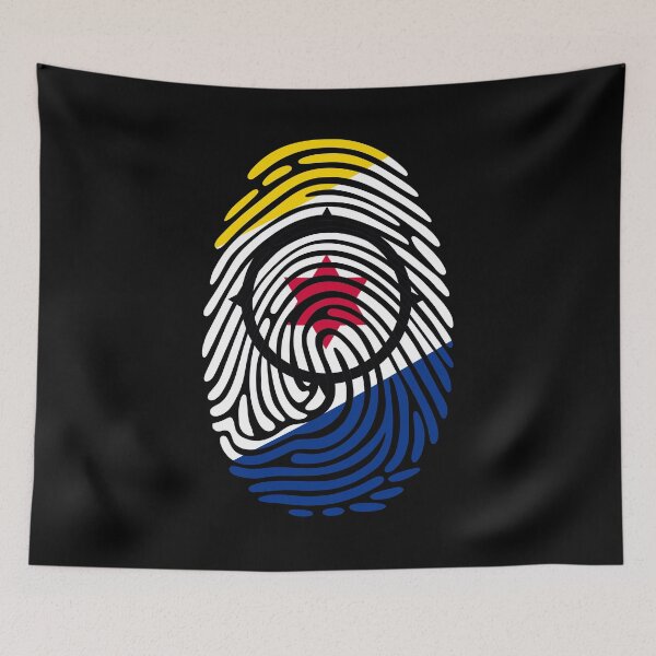 Item preview, Bonaire Flag Fingerprint Identity | Bonairean DNA Heritage Graphic designed and sold by NTGUILTY.