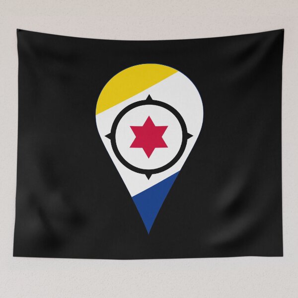 Item preview, Bonaire Flag Location Pin Map Marker | Bonairean Destination GPS Icon designed and sold by NTGUILTY.