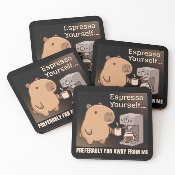 Artikelvorschau, Espresso Yourself Capybara entworfen und verkauft von monika-arthing.