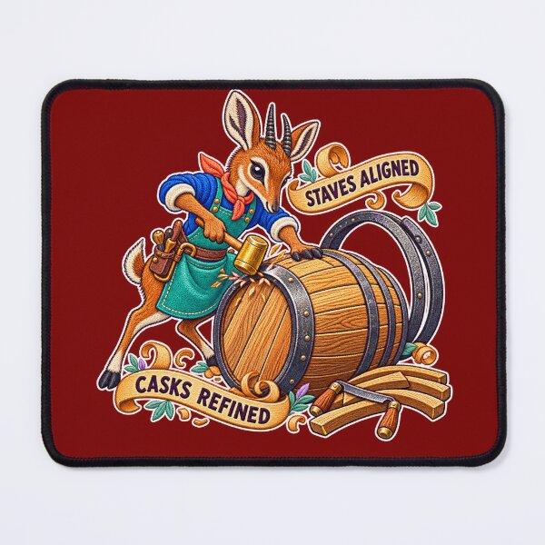 Item preview, Labor Day Dik-dik Cooper – Staves Aligned Casks Refined Embroidery Design designed and sold by Jaani-T.