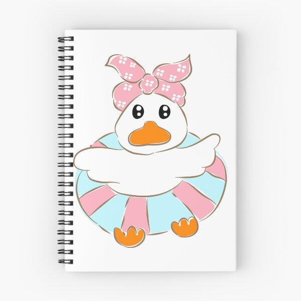 Item preview, White duck wearing pink floral swim float vector designed and sold by Pe.peach.