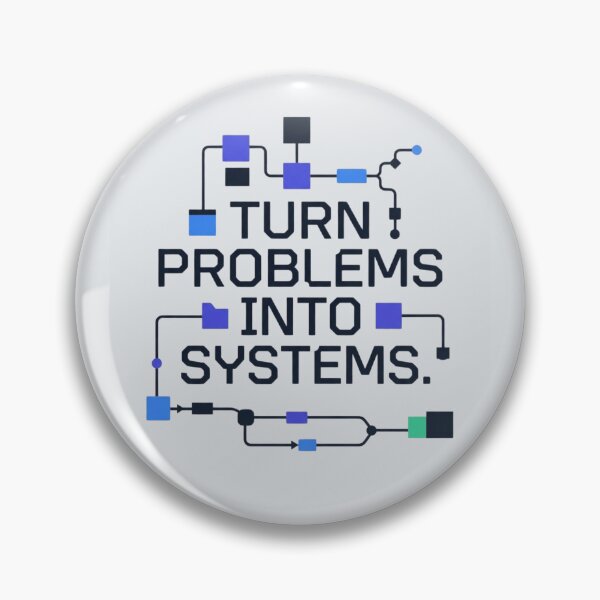 Item preview, Turn Problems into Systems Tech Developer Productivity Quote designed and sold by Amr Darwish Graphic designer.