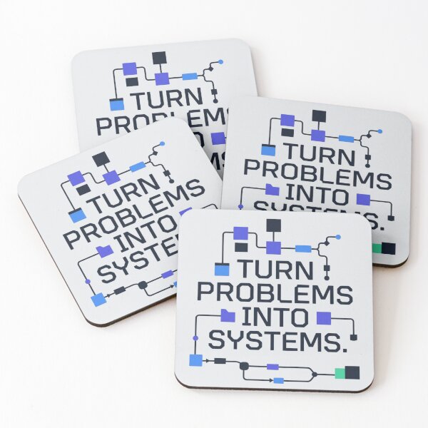 Item preview, Turn Problems into Systems Tech Developer Productivity Quote designed and sold by Amr Darwish Graphic designer.