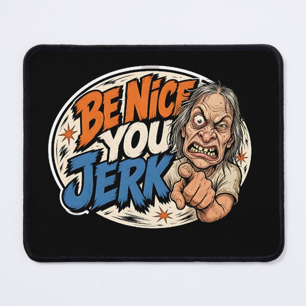 Item preview, Be Nice You Jerk Funny Sarcastic Character Design designed and sold by Wilcox PhotoArt.
