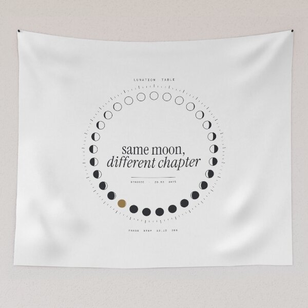 Item preview, Same Moon Different Chapter Lunar Phase T-Shirt — Light Version designed and sold by TheOddPrints.