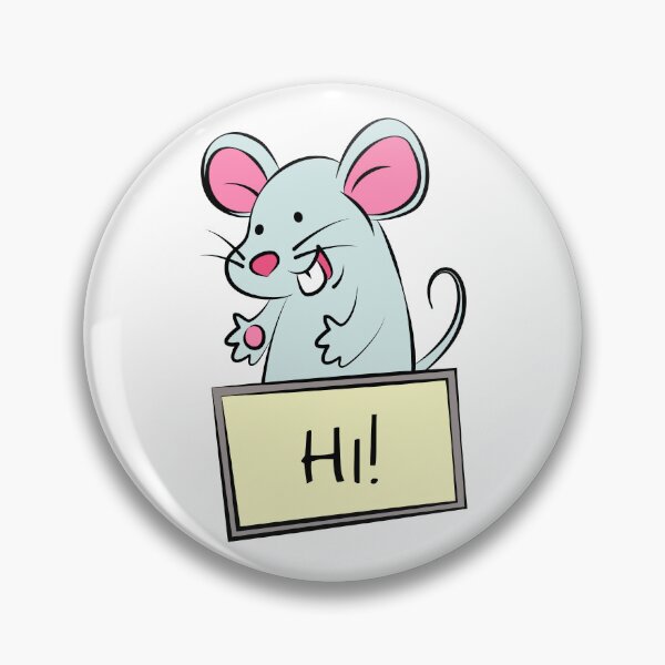 Item preview, Cute Cartoon Mouse with Hi Sign designed and sold by Ekaterina  Biserova.
