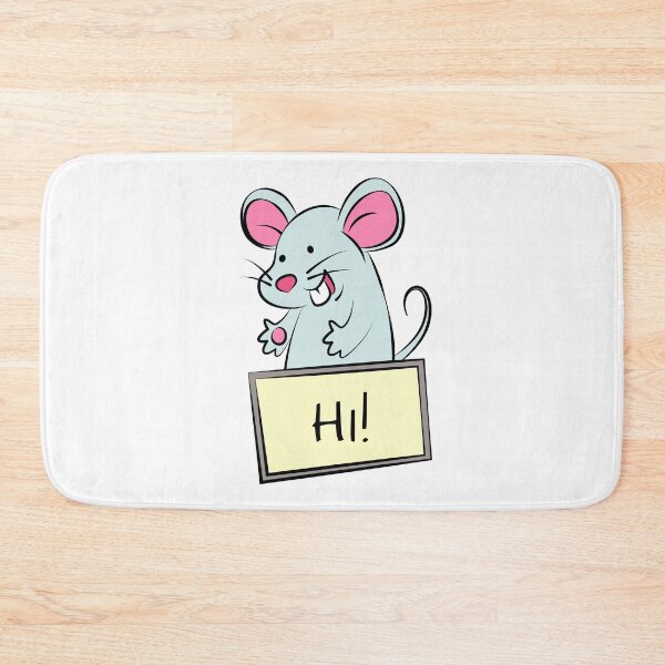 Item preview, Cute Cartoon Mouse with Hi Sign designed and sold by Ekaterina  Biserova.