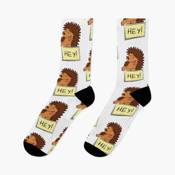 Item preview, Cute Cartoon Hedgehog with Hey Sign designed and sold by Ekaterina  Biserova.